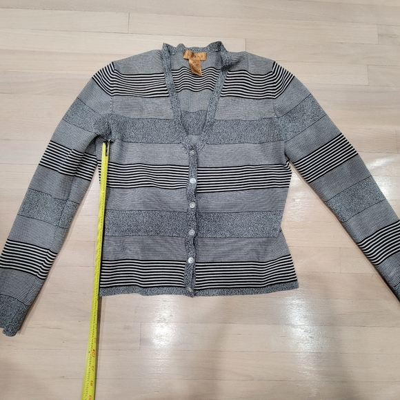 Essendi Striped Silk Cardigan - Picture 1 of 4